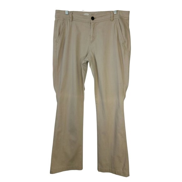 Old Navy Women's Khaki Pants Size 12 Cotton Blend - Picture 1 of 5